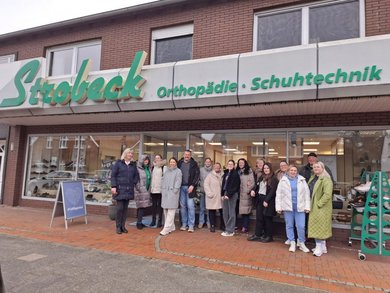 Besuch der Podologieschule beim Orthopädietechniker Strohbeck
